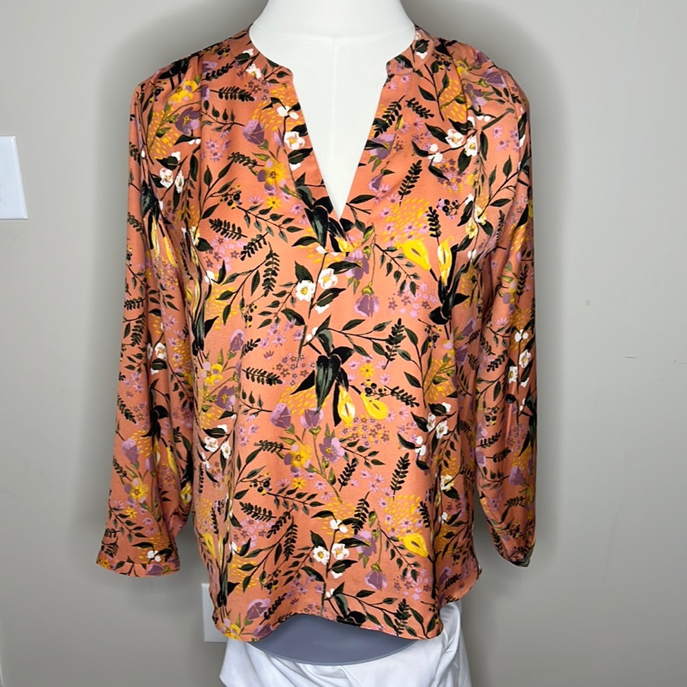Ava & Viv Fall Print Blouse 2X